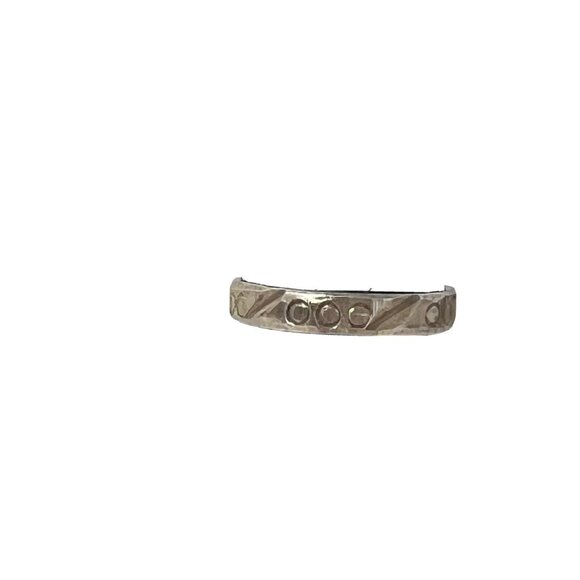 Womens‎ Wedding Band Ring Sterling Silver Engraved - Picture 1 of 9